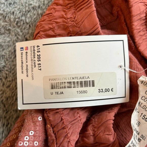 SIRoco Mojacar Womens Culotte Pants Small 26 Sequins Festival Y2K Wide Leg 17563 - Picture 4 of 13